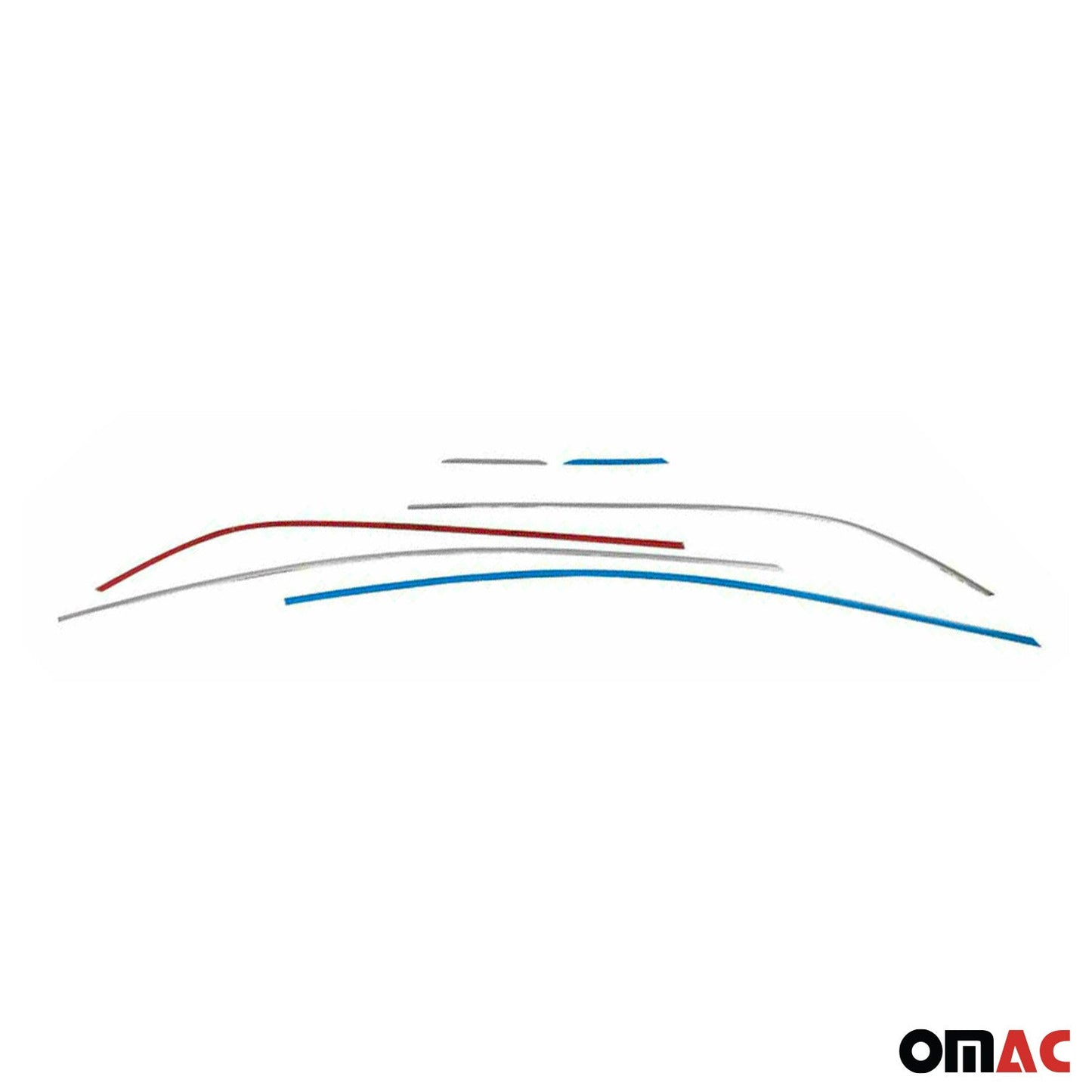 Benzi decorative pentru geamuri Renault Megane 2015-2020, oțel inoxidabil cromat, 6 bucăți