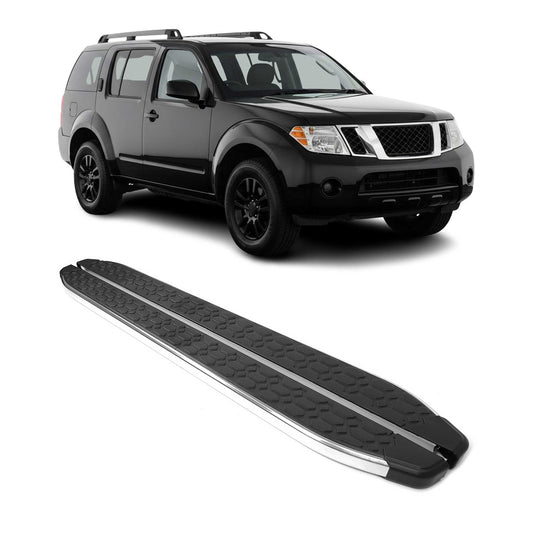Trittbretter Seitenschweller für Nissan Pathfinder III Edelstahl Schwarz Silber