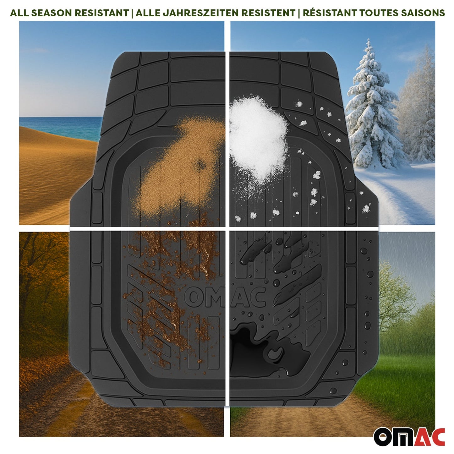 Fußmatten Gummimatten 3D Passform für Jeep Grand Cherokee Gummi Schwarz 4tlg