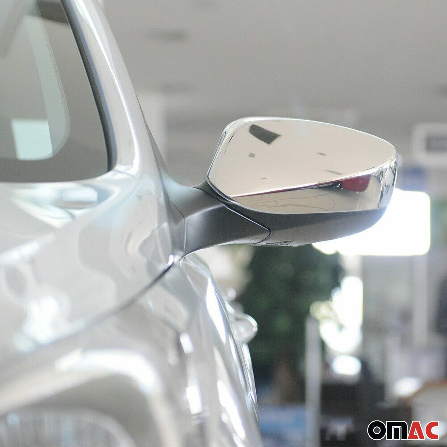 Spiegelkappen Spiegelabdeckung für Hyundai i30 2012-2017 Edelstahl Silber 2tlg