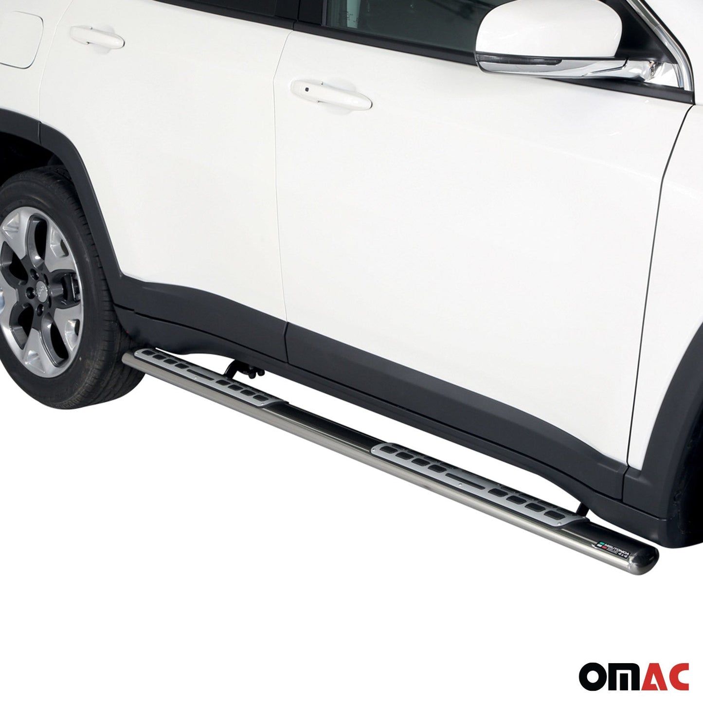 Praguri/praguri laterale din oțel inoxidabil pentru Jeep Compass 2016-2021, argintii