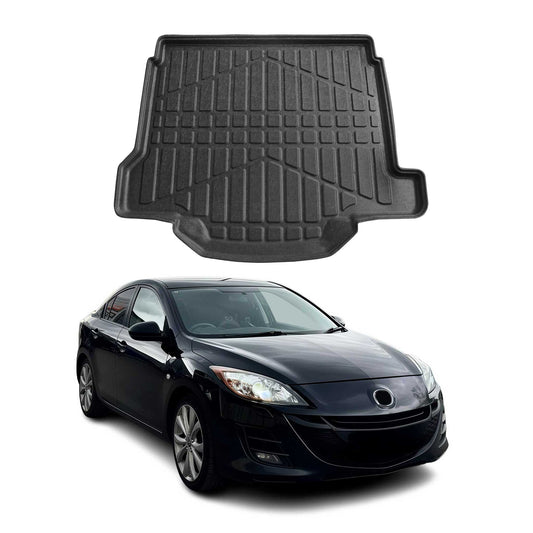 Kofferraumwanne Laderaumwanne für Mazda 3 2009-2012 Stufenheck Gummi TPE Schwarz