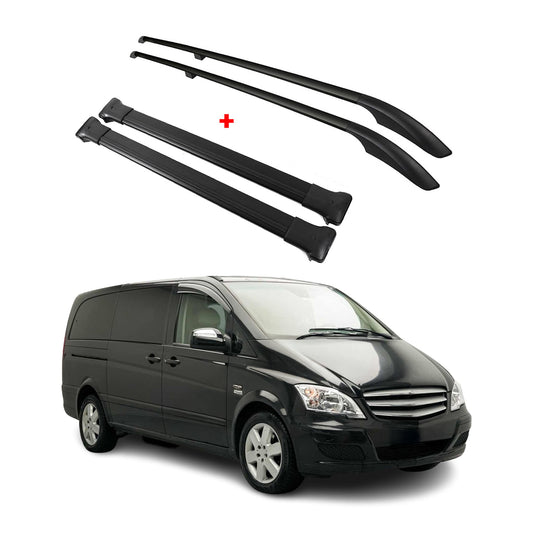 Dachträger + Fahrradträger Satz für Mercedes Vito W639 2003-2014 Kurzer Radstand