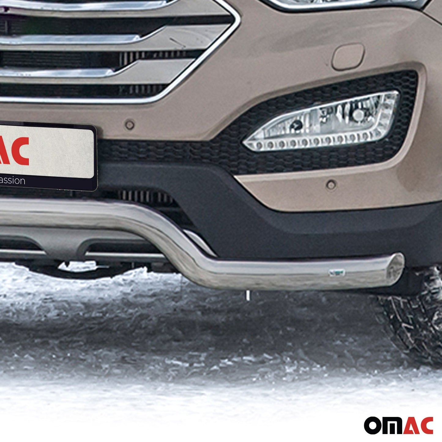 Bară de protecție față, bară de protecție față pentru Hyundai Santa Fe 2012-2018, omologată ABE, argintie