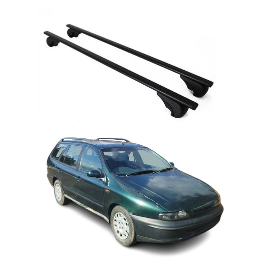 Portbagaj de plafon pentru Fiat Marea Weekend 1996-2003 75kg, negru metalic, 2 buc.