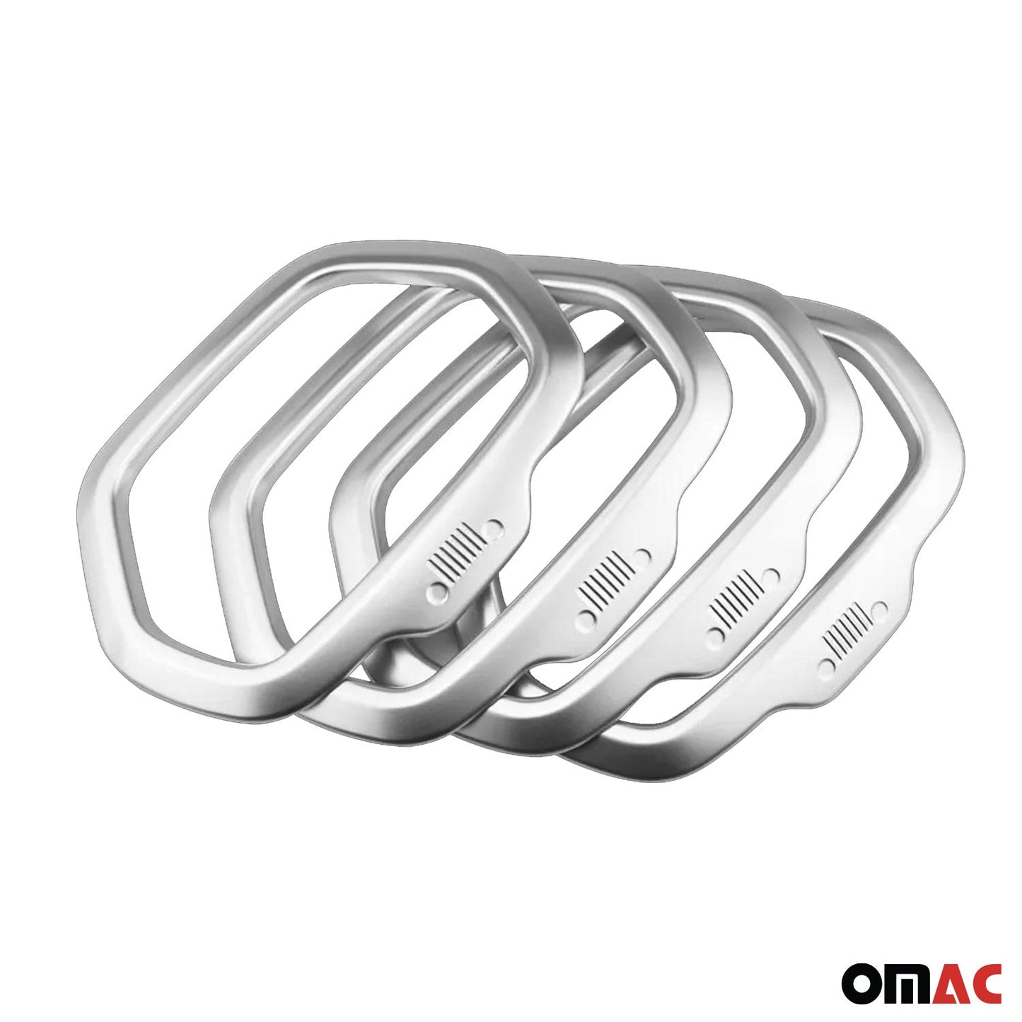 Rame difuzoare pentru Jeep Renegade 2014-2024, cromate, ABS argintii, set 4 piese