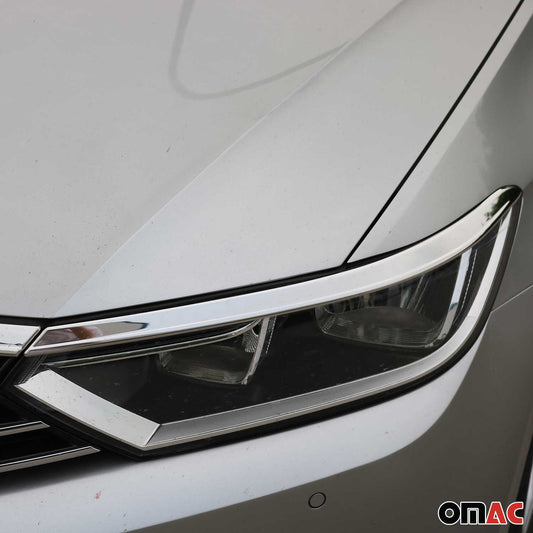 Scheinwerfer Leisten Scheinwerferblende für VW Passat B8.5 2019-2021 Chrom 3x