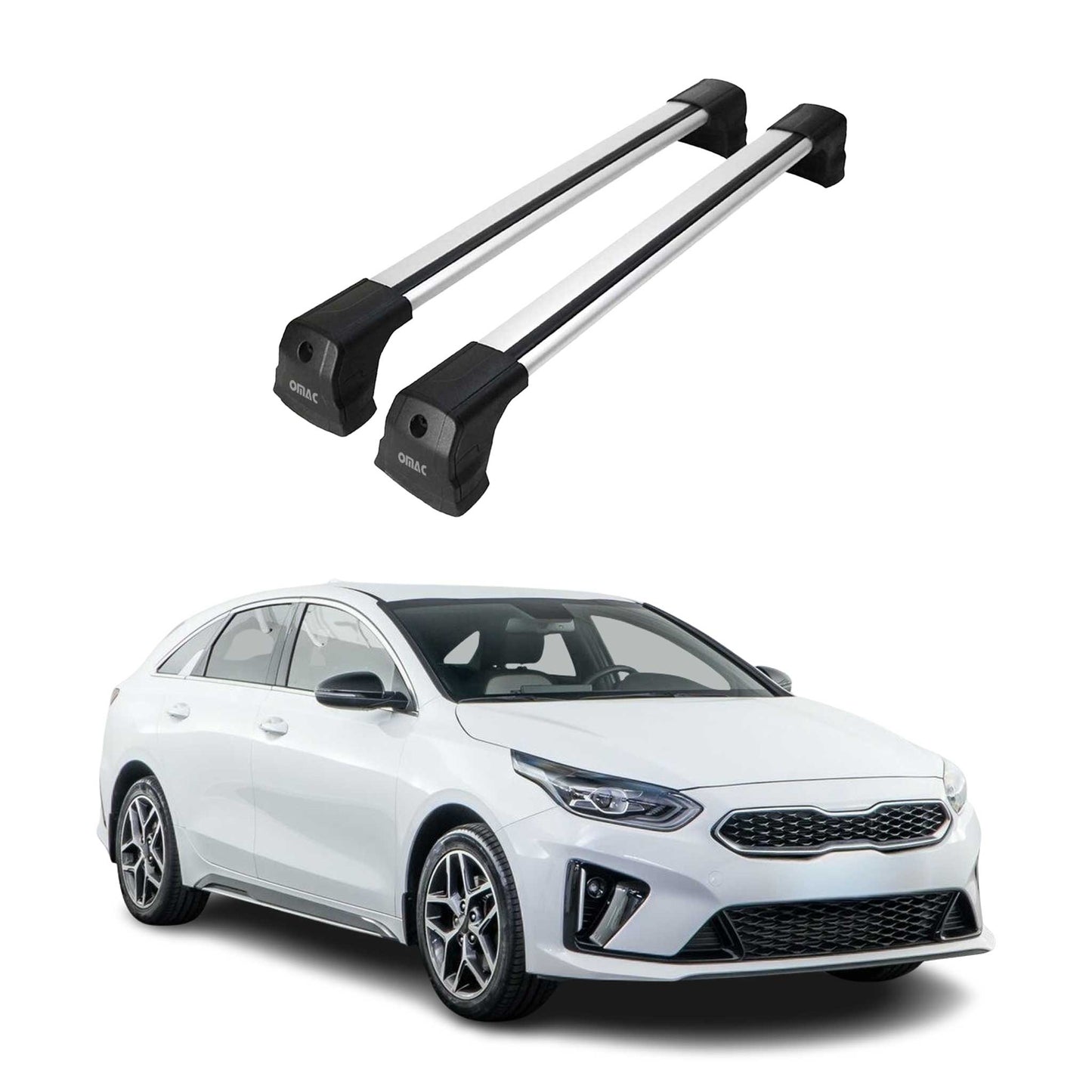 Dachträger Grundtäger für Kia Ceed 2018-2025 75kg Aluminium Silber 2 tlg