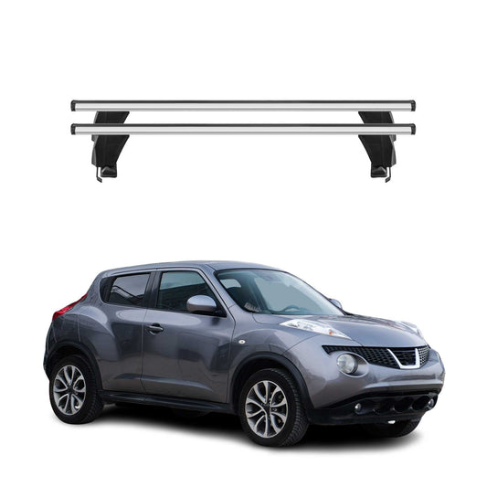 Menabo Dachträger Grundtäger für Nissan Juke 2010-2019 50kg Alu Silber 2 tlg