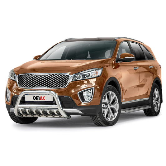Bară de protecție/buton față pentru Kia Sorento 2015-2018 cu ABE (omologare de tip germană) Oțel Argintiu