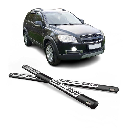 Praguri/praguri laterale din oțel inoxidabil pentru Chevrolet Captiva 2006-2010, negre