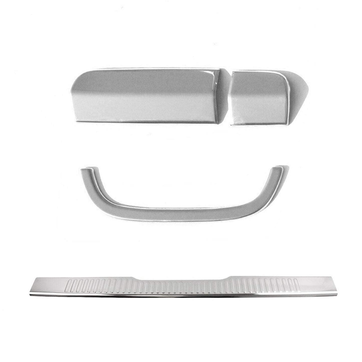 Set de protecție prag portbagaj pentru Mercedes Vito W639, oțel inoxidabil, argintiu