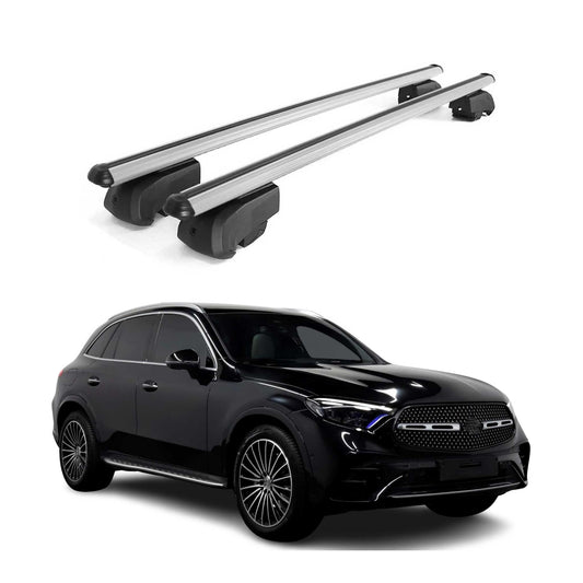 Dachträger Gepäckträger für Mercedes GLC 2022-2025 Querträger ABE Alu Silber