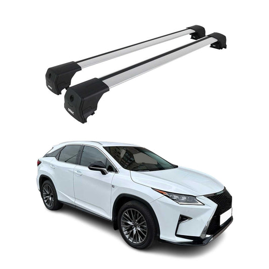 Dachträger Grundtäger für Lexus RX 450H 2015-2025 75kg Aluminium Silber 2 tlg