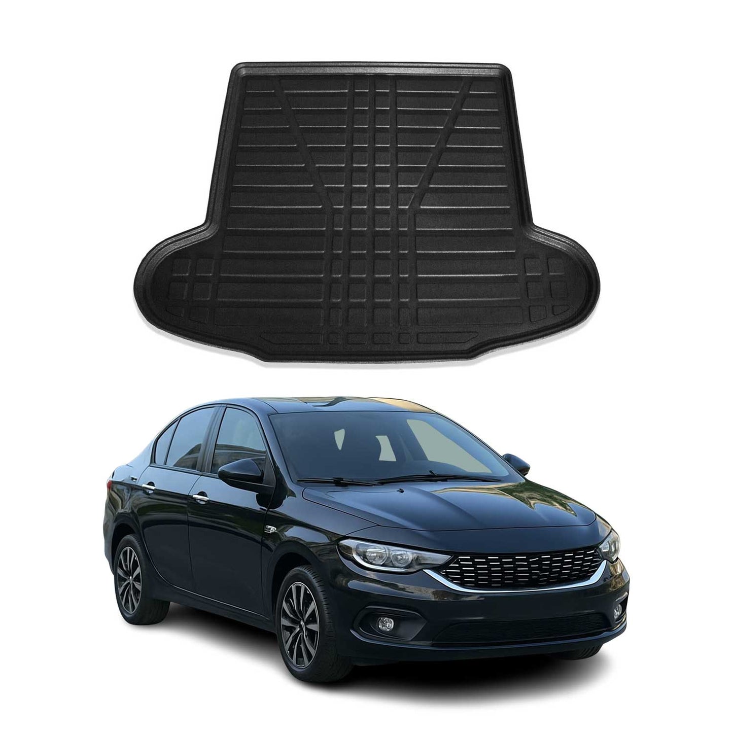 Kofferraumwanne Laderaumwanne für Fiat Tipo 2015-2025 Stufenheck Gummi TPE