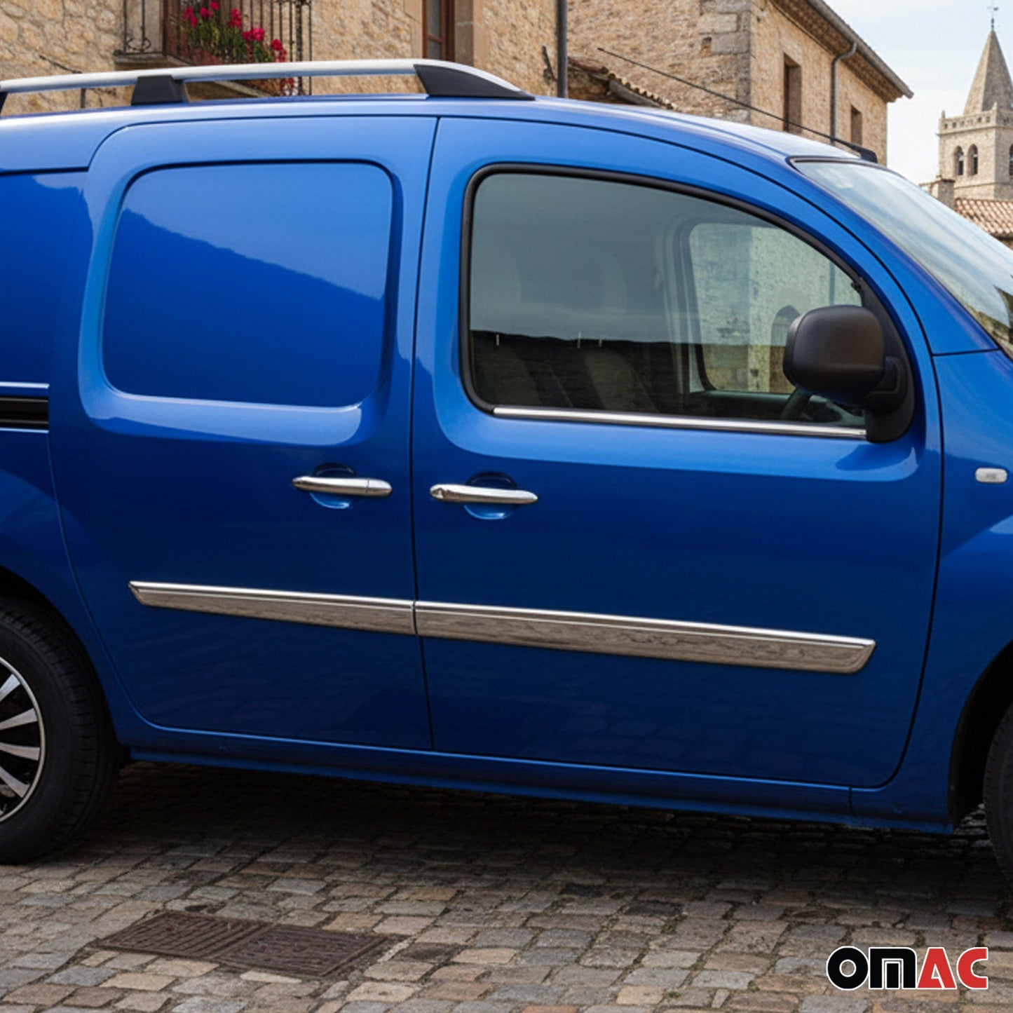 Seitentürleiste Türleisten Türschutzleiste für Mercedes Citan 2012-2021 Chrom 4x