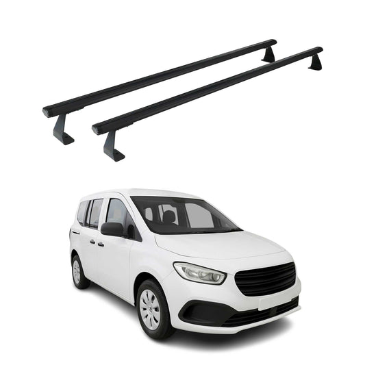 Portbagaj de plafon pentru Mercedes Citan W420 2021-2025 75kg aluminiu negru 2 buc