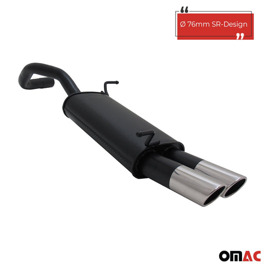 Novus Sportauspuff für Seat Ibiza 6L 2x76mm SR-Design Endschalldämpfer