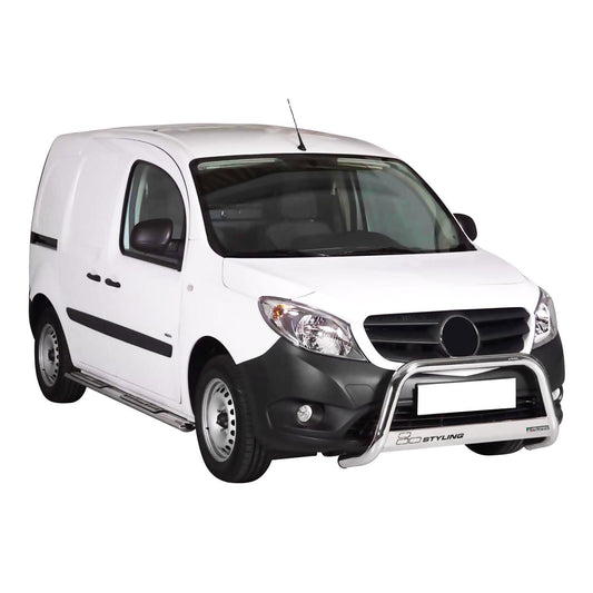 Bară de protecție/buton față pentru Mercedes Citan 2012-2020, ø63mm, oțel, argintiu