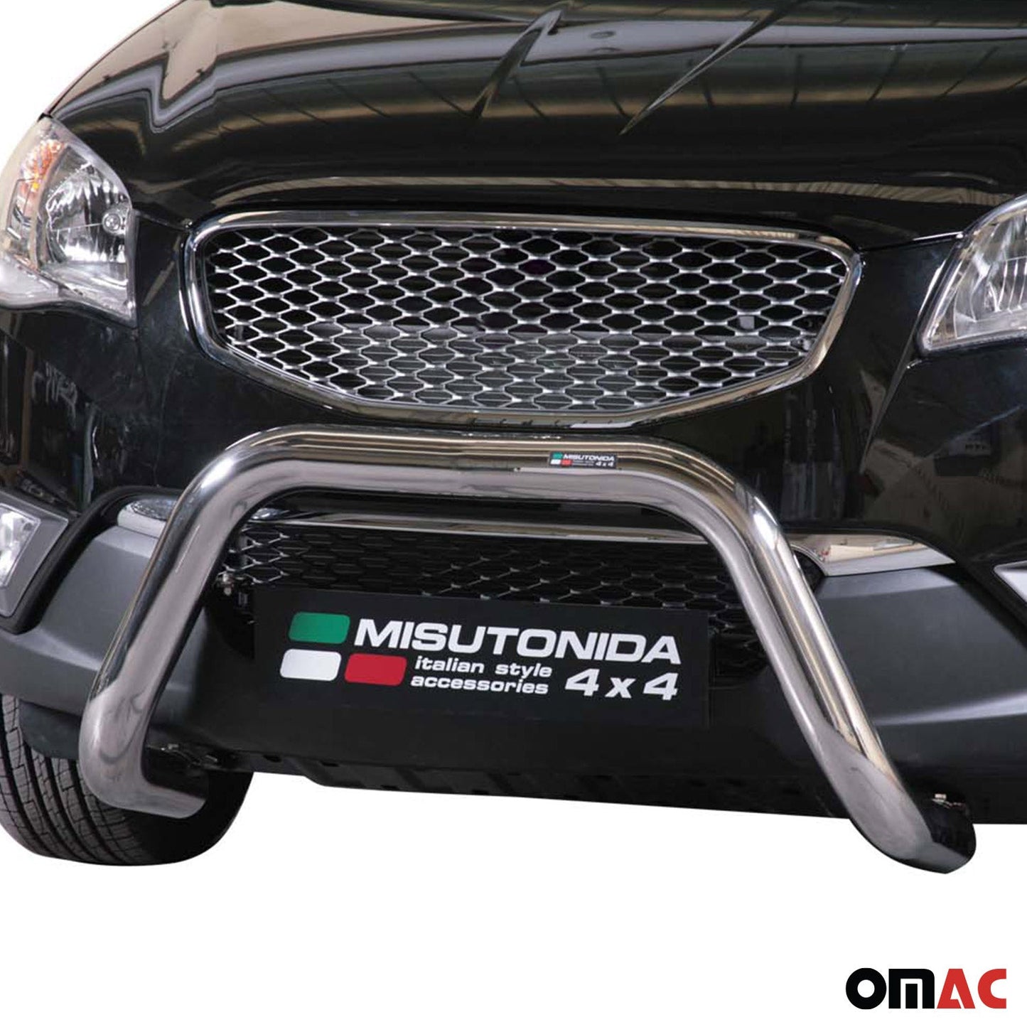 Frontbügel Frontschutzbügel für Ssangyong Korando 2011-2019 ø76mm Stahl Silber