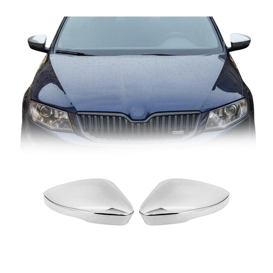 Spiegelkappen Spiegelabdeckung für Skoda Octavia 5E 2013-2019 Edelstahl Silber