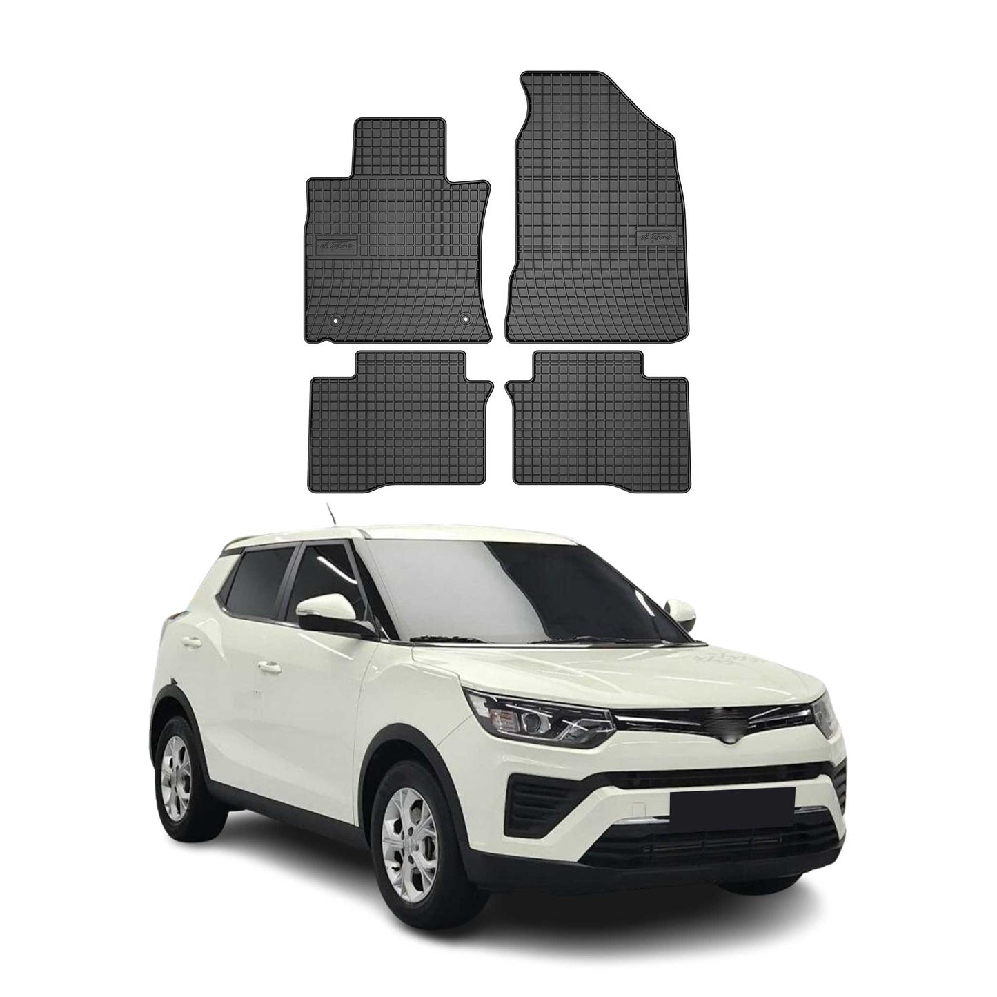 2015-2020 Ssangyong Tivoli Fußmatten Gummi Schwarz 4 tlg