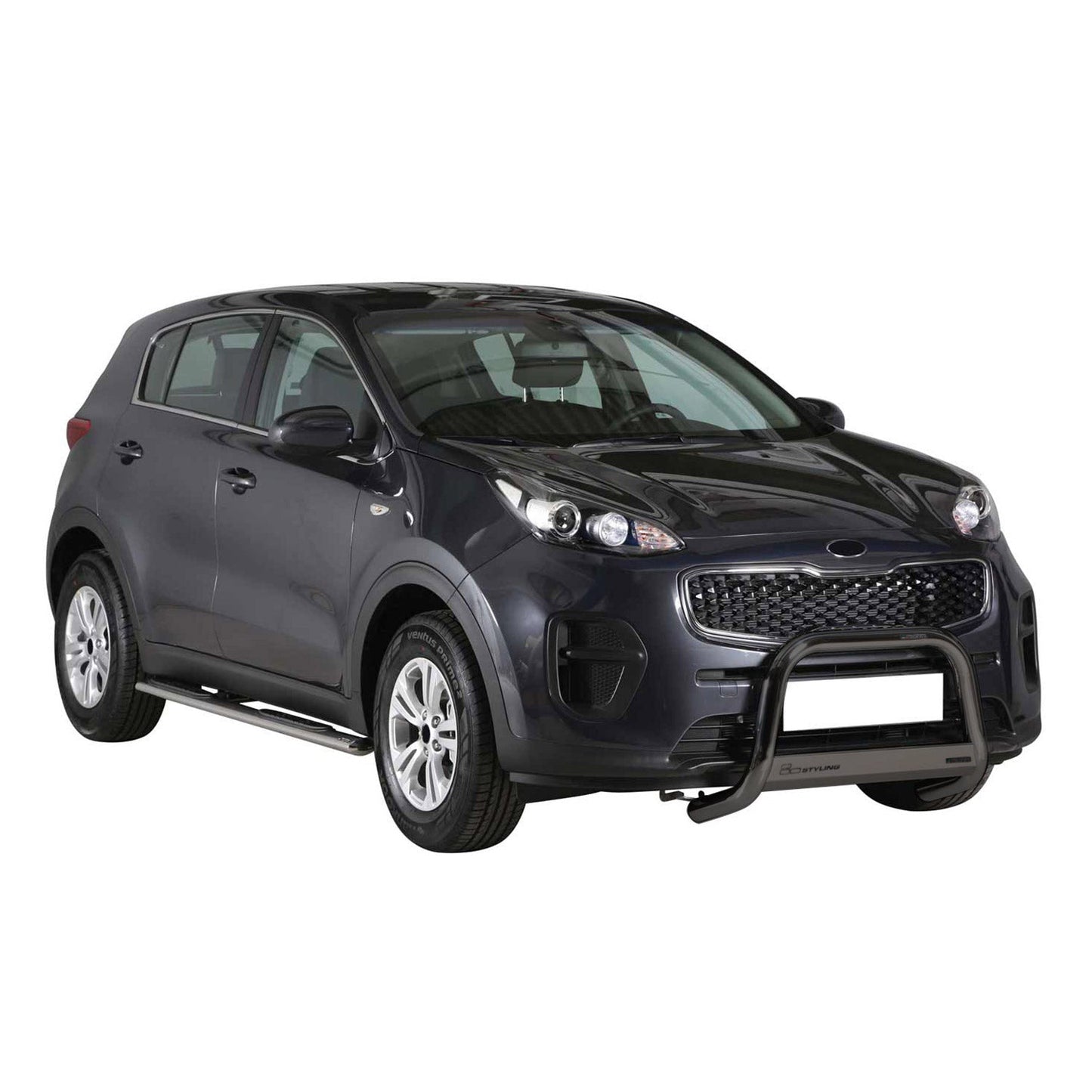 Bară de protecție/buton față pentru Kia Sportage 2016-2018, ø63mm, oțel, negru