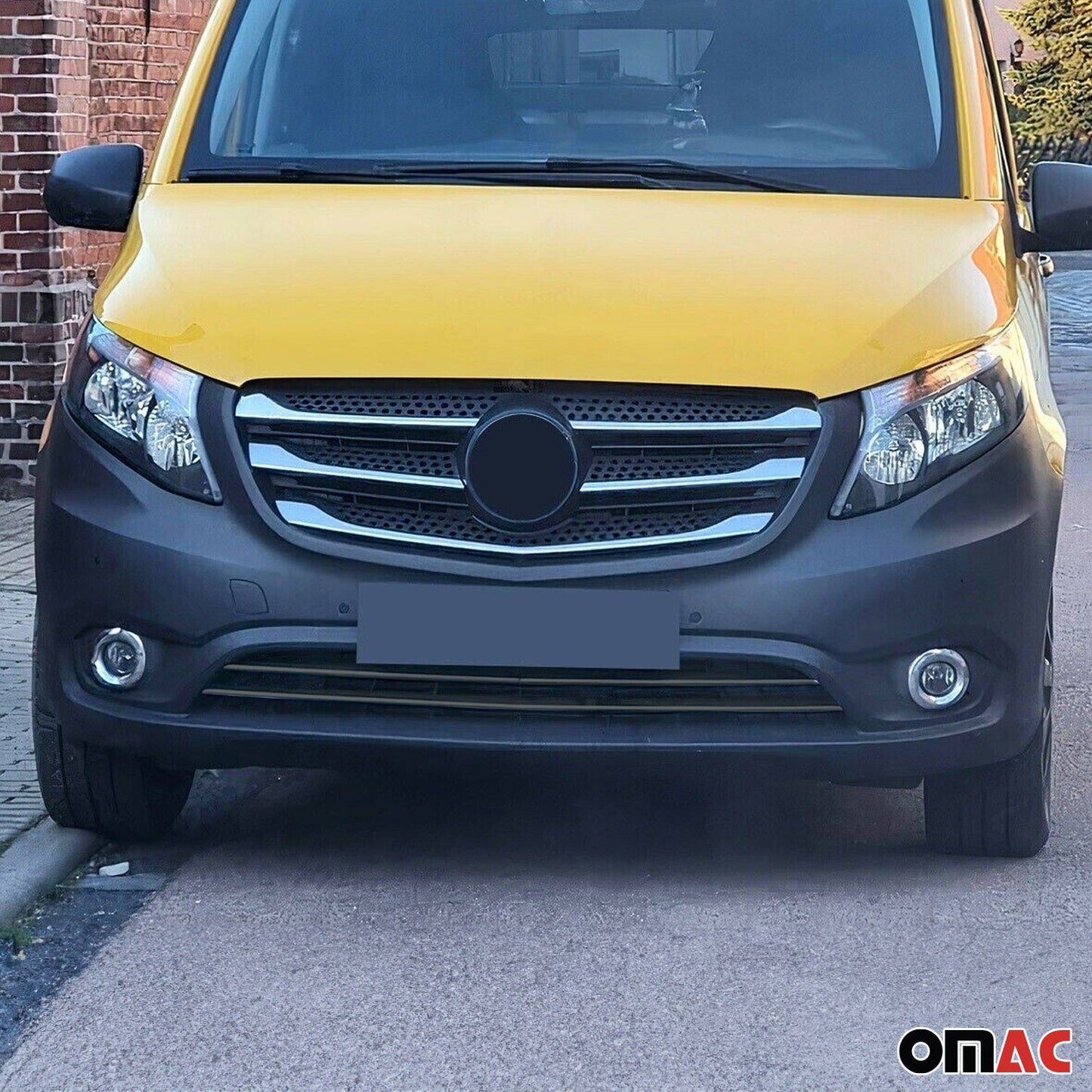 Benzi decorative grilă auto pentru Mercedes Vito 2014-2025, oțel inoxidabil, culoare închisă, 2x