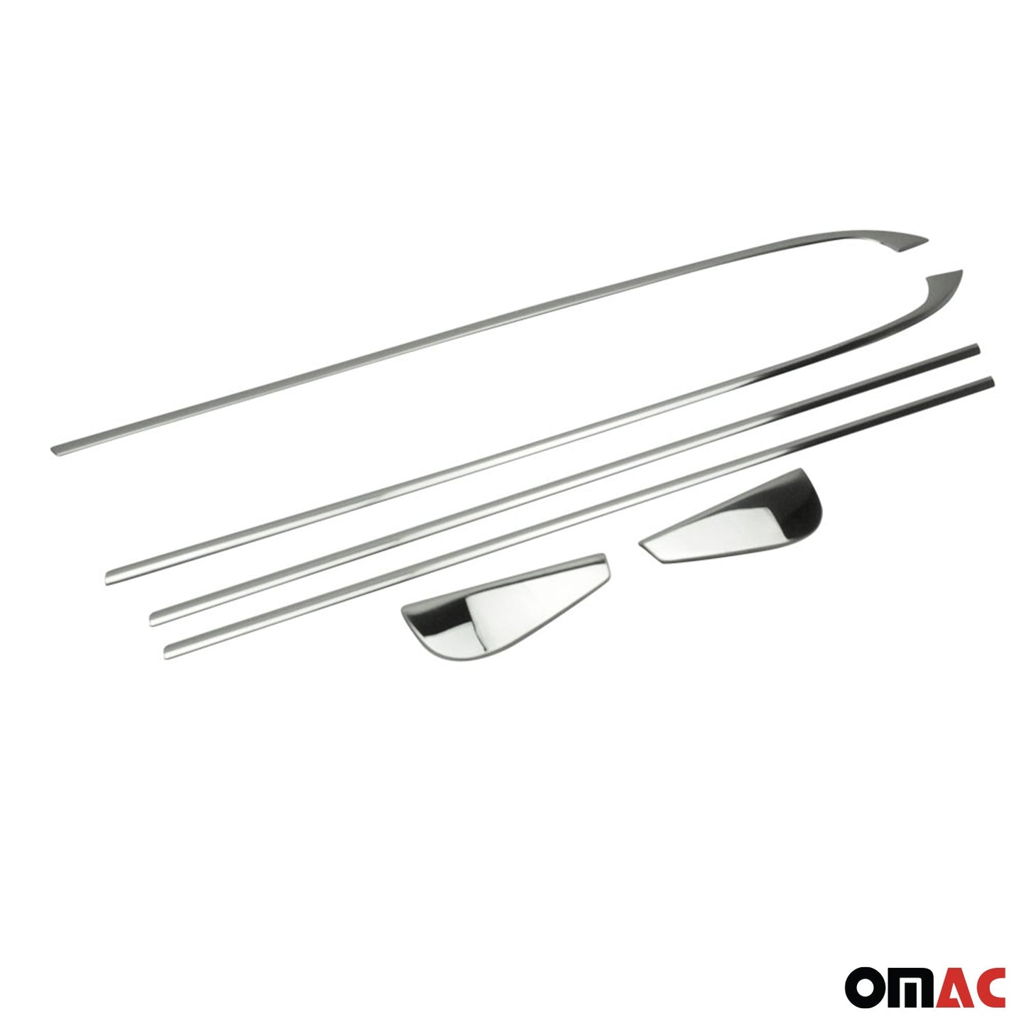 Benzi decorative pentru geamuri Renault Megane 2008-2016, oțel inoxidabil cromat, 6 bucăți