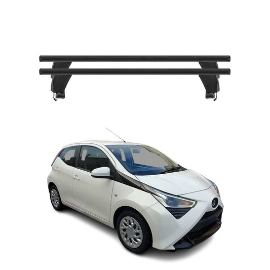 Menabo Dachträger Grundtäger für Toyota Aygo 2014-2022 50kg Alu Schwarz 2 tlg