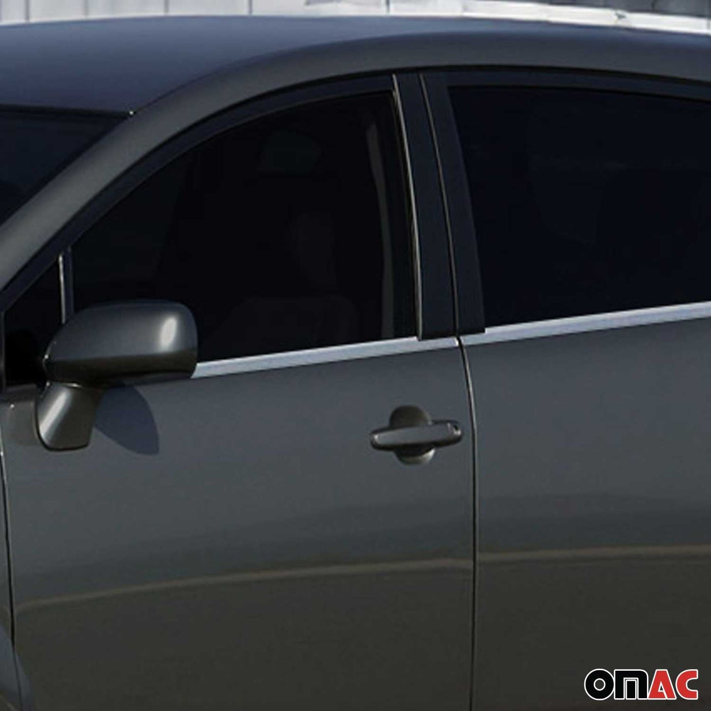 Benzi decorative pentru geamuri pentru Toyota Corolla Verso 2004-2009, oțel inoxidabil cromat, 4x