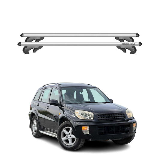 Menabo Dachträger Grundtäger für Toyota RAV4 II 2000-2005 90kg Alu Silber 2x
