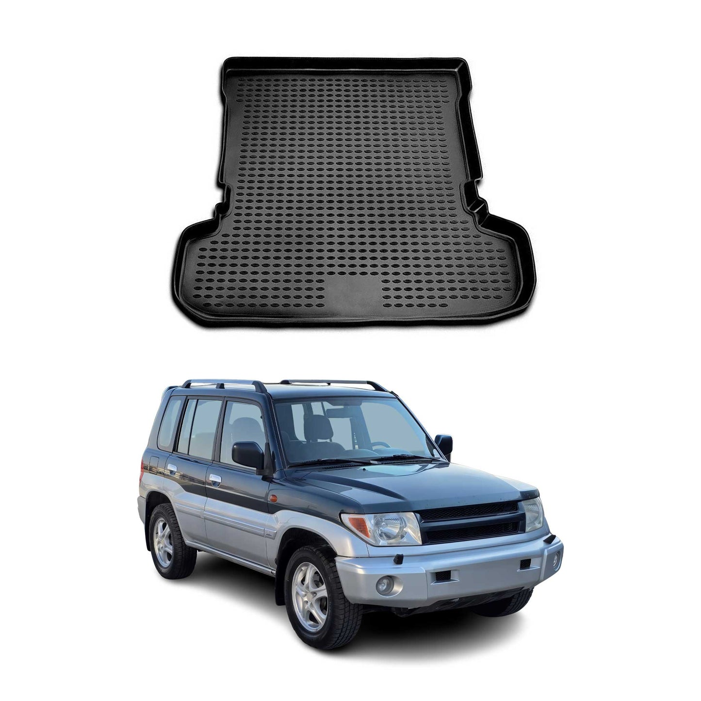 Kofferraummatte Kofferraumwanne für Mitsubishi Pajero Montero 1999-2006 Gummi
