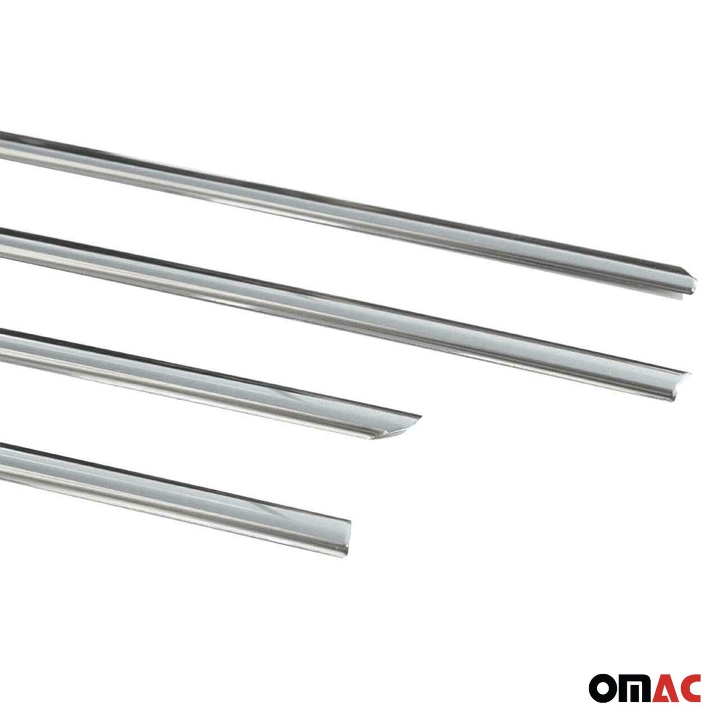 Benzi decorative pentru geamuri pentru Mercedes Clasa E W210 1995-2002, oțel inoxidabil, 4 bucăți