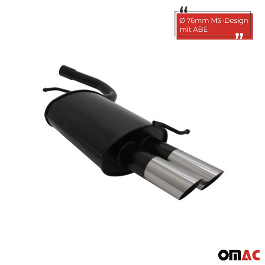 Evacuare sport Novus pentru Audi A4 B6 / 8E, tobă spate MS-Design 2x76mm cu ABE 
