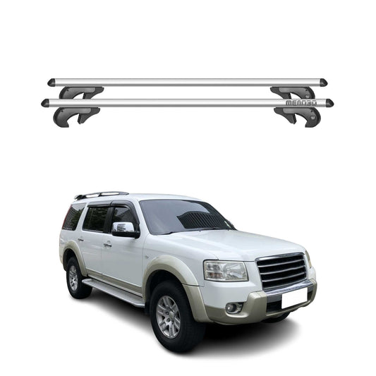 Menabo Dachträger Grundtäger für Ford Everest 2015-2022 90kg Alu Silber 2 tlg