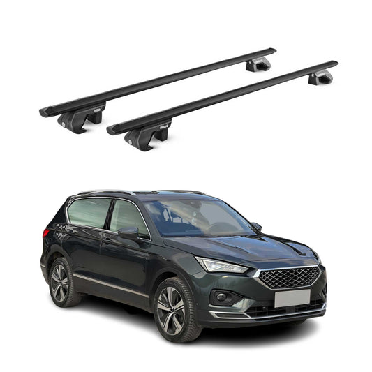 Portbagaj de plafon pentru Seat Tarraco 2018-2025 5 uși 90 kg aluminiu negru 2x ABE