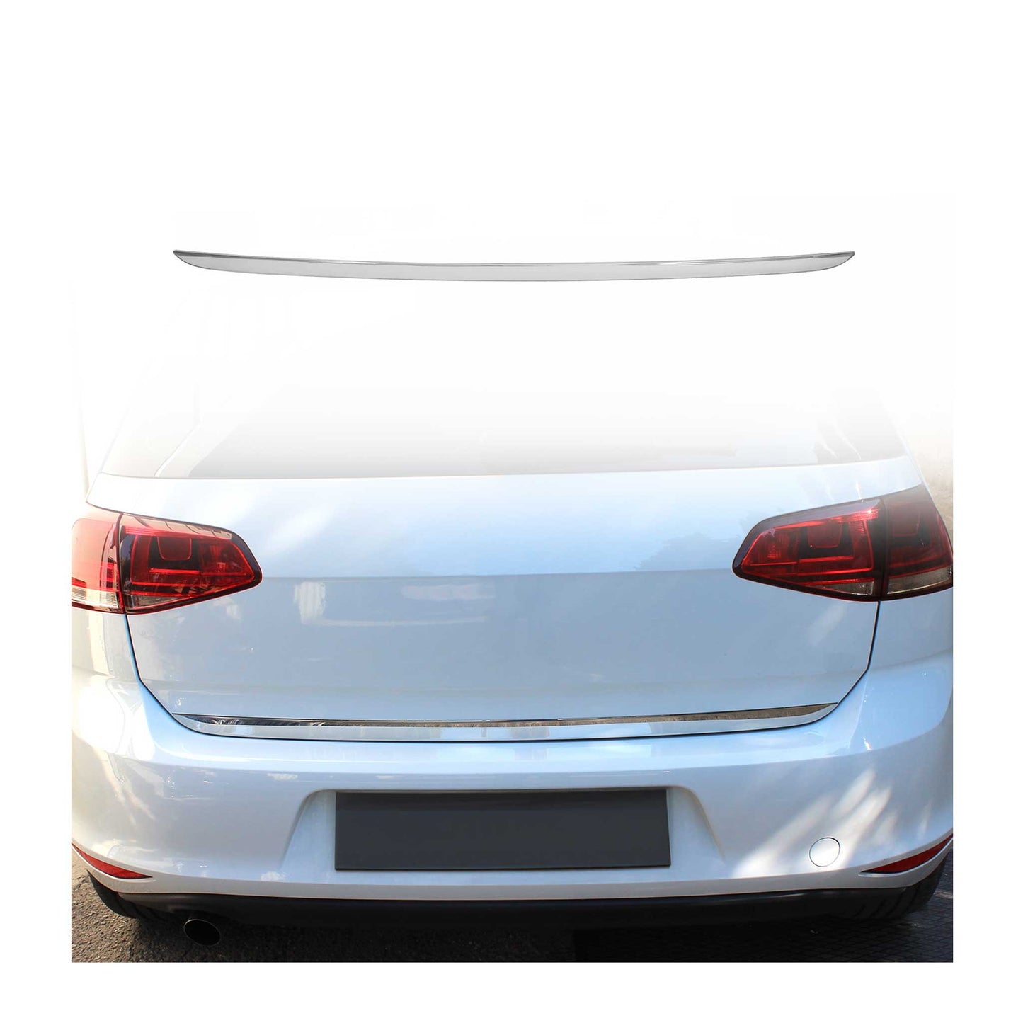 Kofferraumleiste Heckklappe Leiste für VW Golf 2012-2019 Edelstahl Chrom 1tlg