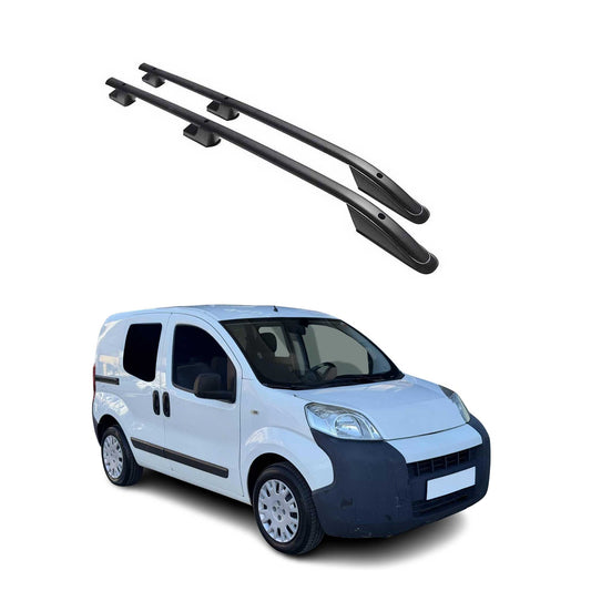 Dachreling für Citroen Nemo Fiat Fiorino Qubo Peugeot Bipper Alu Schwarz ABE