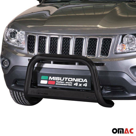 Bară de protecție/buton față pentru Jeep Compass 2011-2016 ø63mm oțel negru