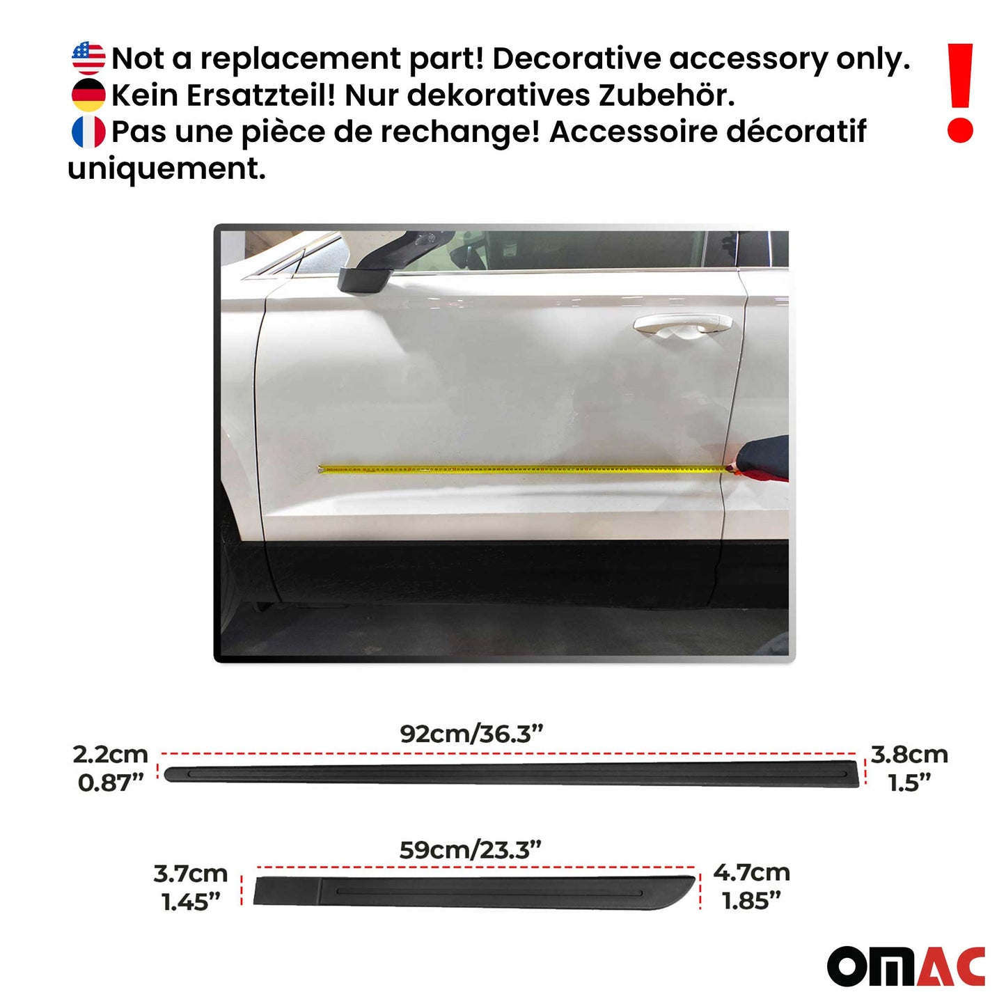 Seitentürleiste Türleisten Türschutzleisten für Nissan Qashqai ABS Chrom Matt