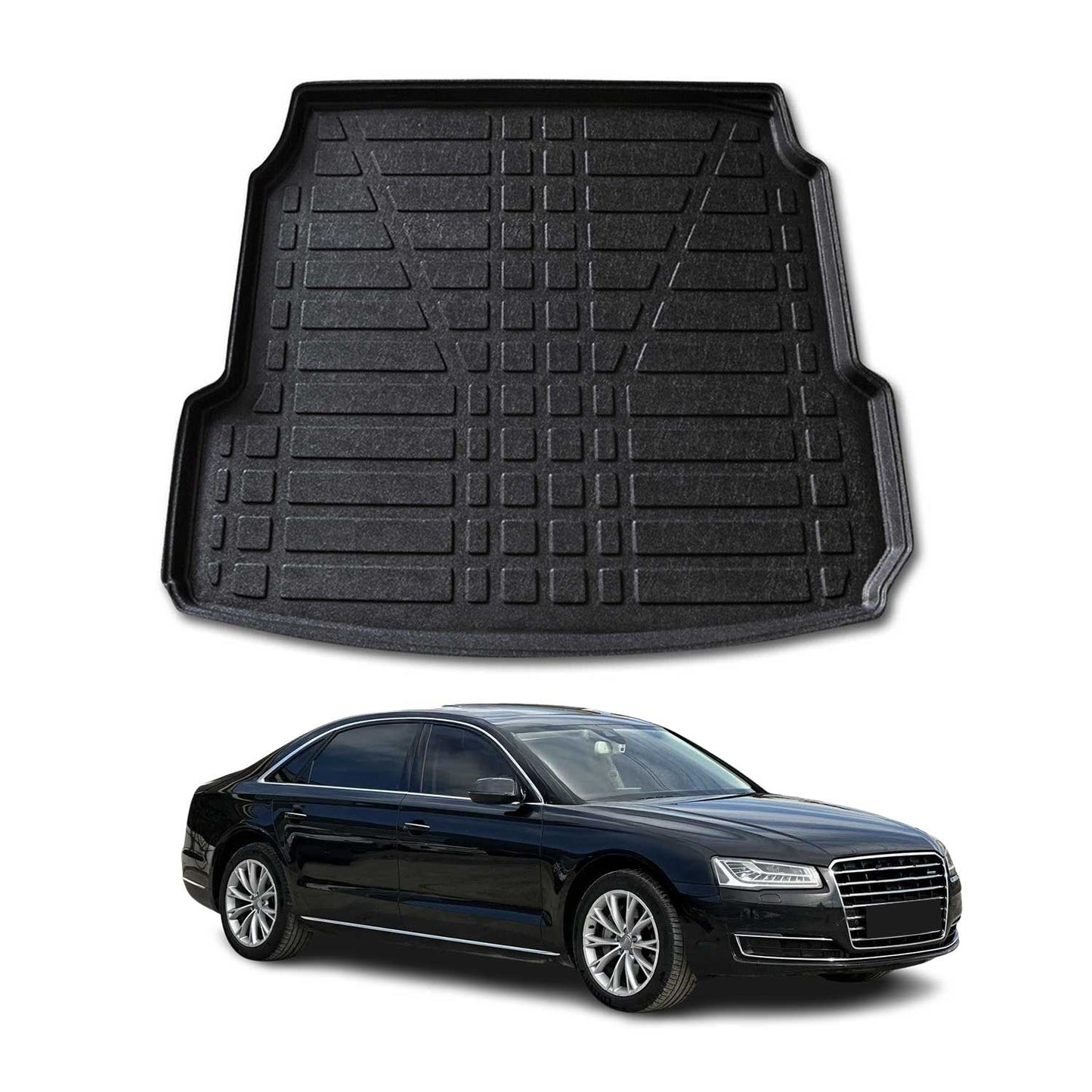 Protecție portbagaj/căptușeală pentru bagaje Audi A8 D4 2009-2018, cauciuc TPE, negru