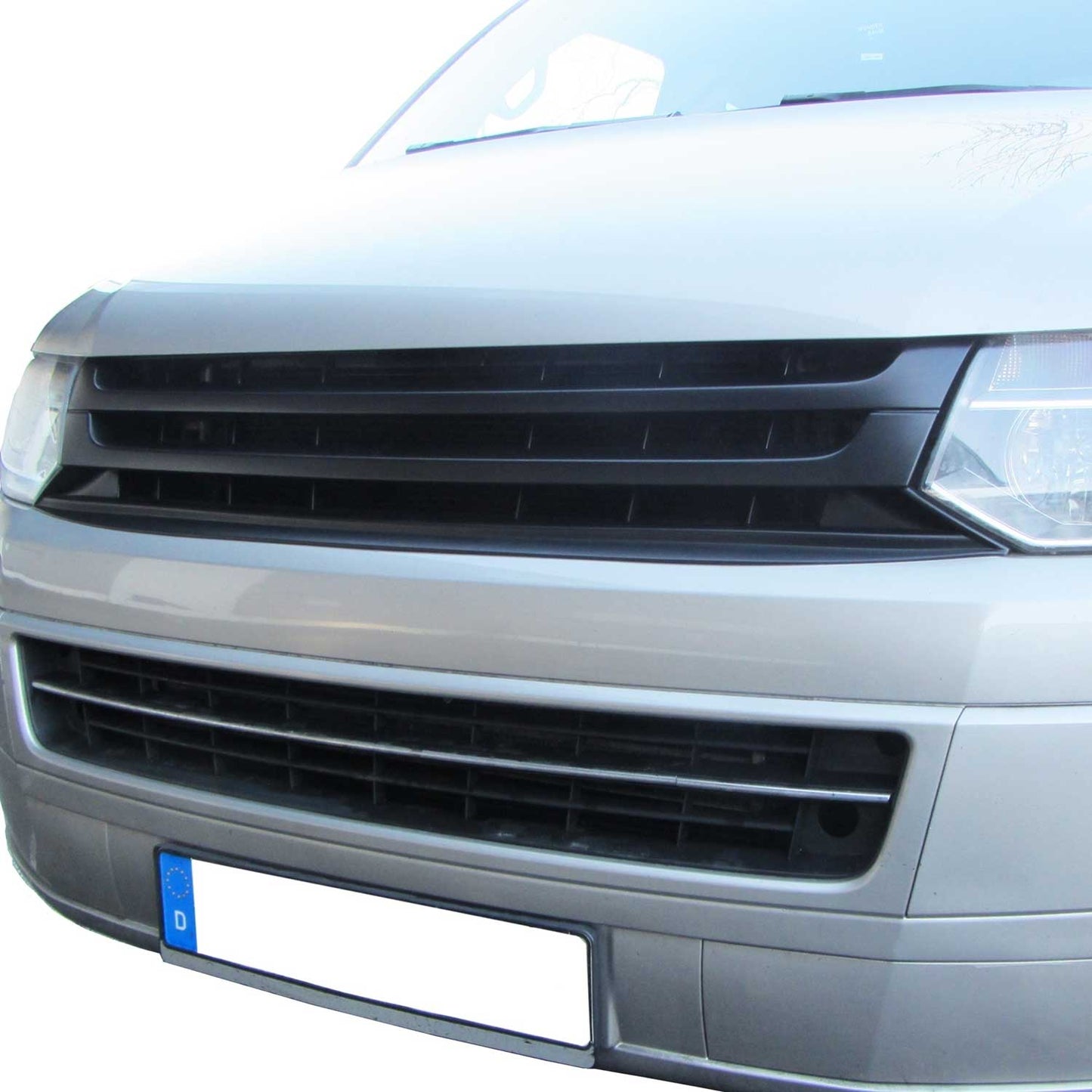 JOM Kühlergrill Kühlergitter für VW T5 Facelift 2009-2015 Schwarz 1tlg