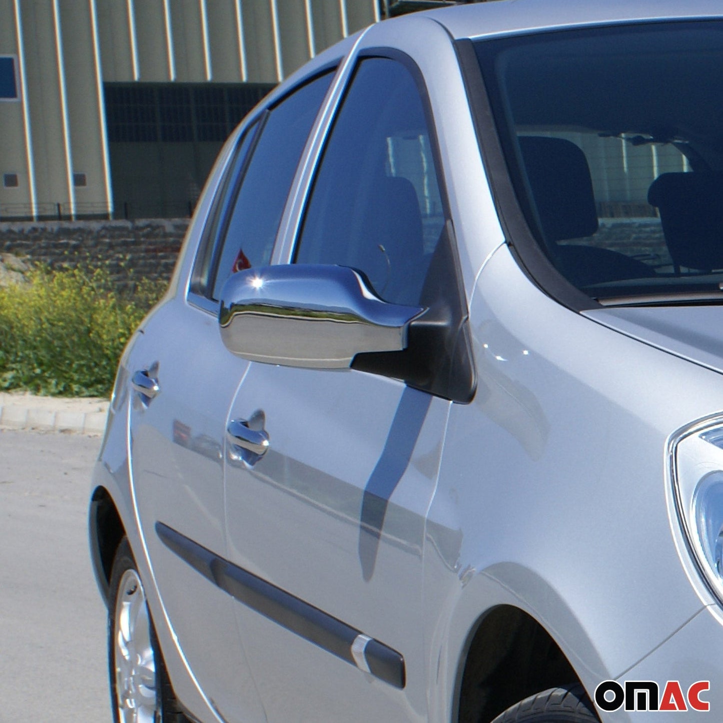 Spiegelkappen Spiegelabdeckung für Renault Clio 2005-2013 Edelstahl Silber 2tlg