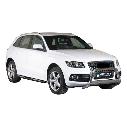 Praguri/praguri laterale din oțel inoxidabil pentru Audi Q5 2008-2015, negru oțel inoxidabil