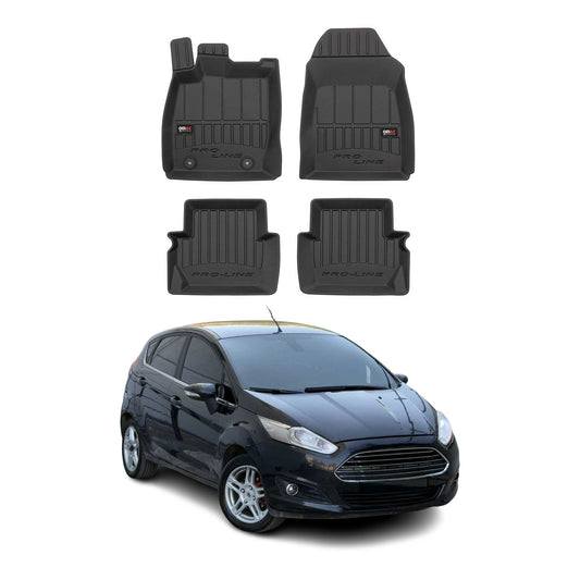 2008-2017 Ford Fiesta Fußmatten TPE Schwarz 4 tlg
