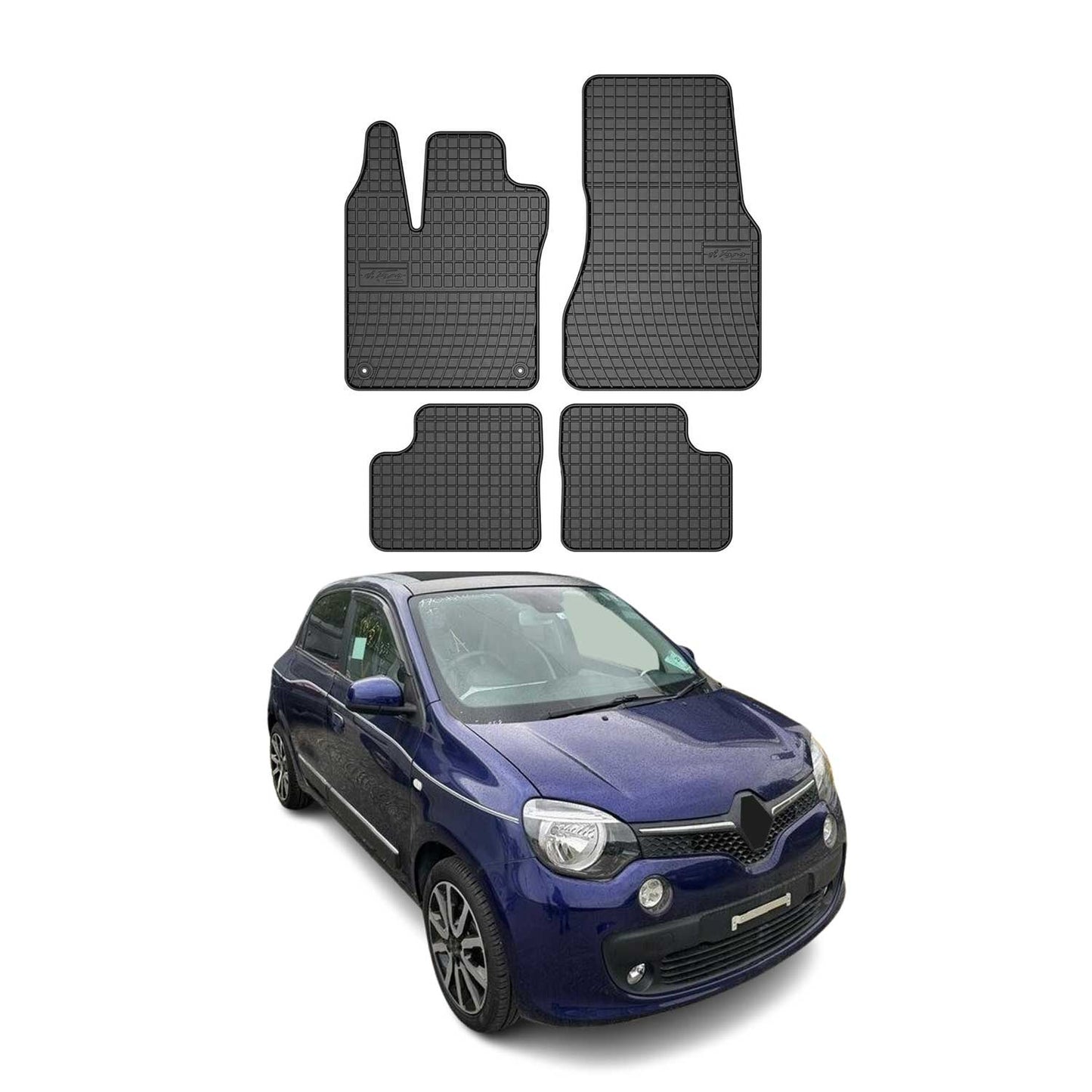 2014-2025 Renault Twingo Fußmatten TPE Schwarz 4 tlg