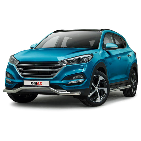 Bară de protecție față, bară de protecție față pentru Hyundai Tucson 2015-2020, omologată ABE, oțel, argintiu