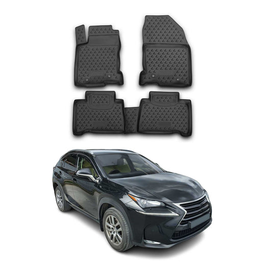 2014-2021 Lexus NX Fußmatten TPE Schwarz 4 tlg
