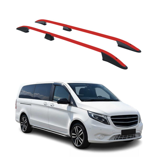 Dachreling Dachträger für Mercedes Vito Viano W639 W447 Extra L3 Langer Rot